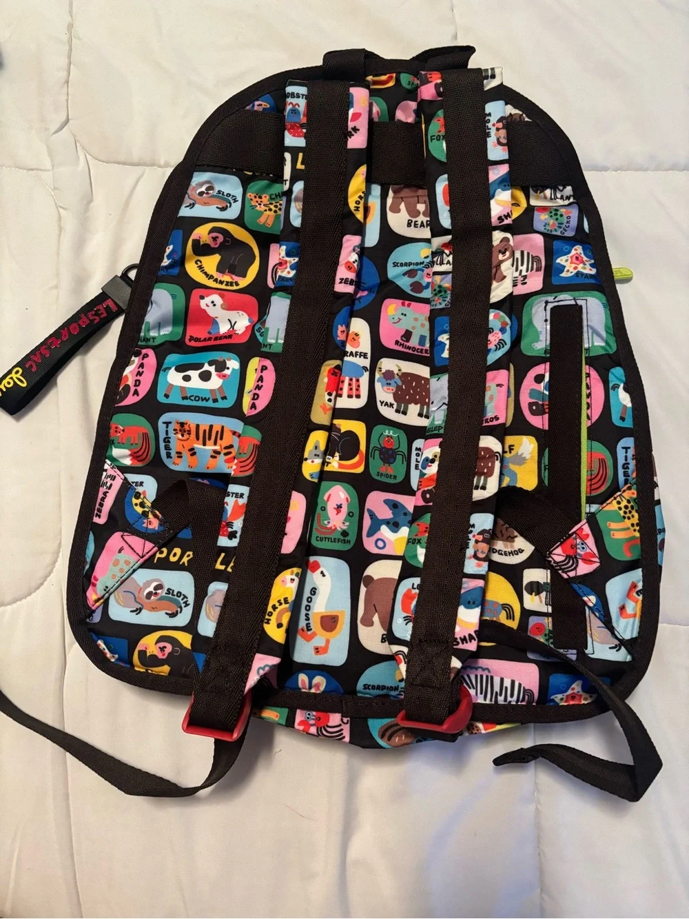 LeSportsac Kids Animal Print Backpack - Black with Multicolor Icons